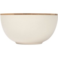 Салатник Bowl с бамбуковой крышкой, бежевый