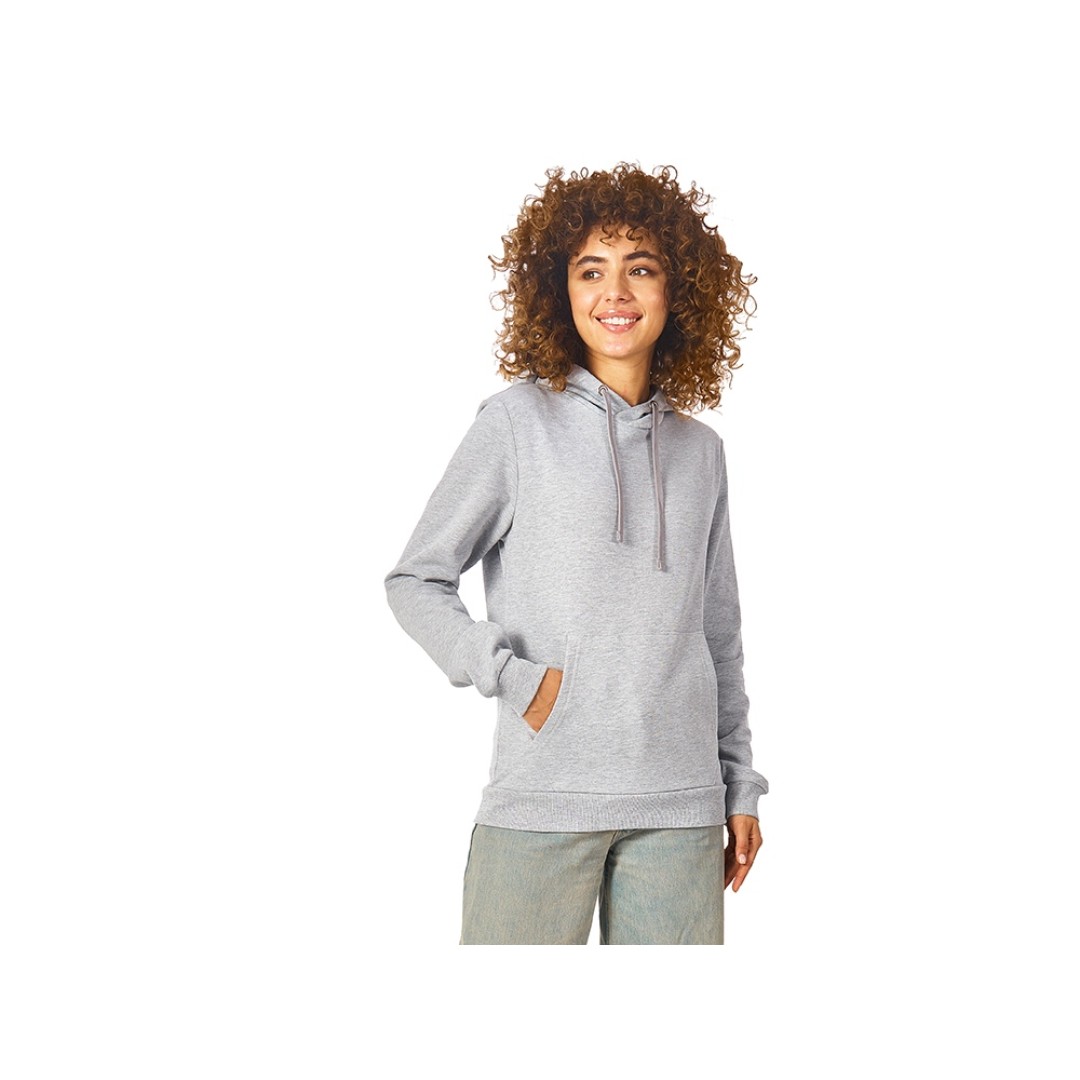 Толстовка унисекс "Stream" с капюшоном, серый меланж