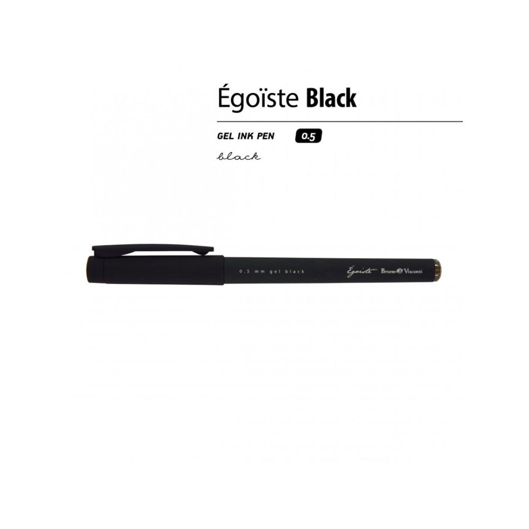 Ручка "Egoiste.BLACK" гелевая в черном корпусе, 0.5мм, черная