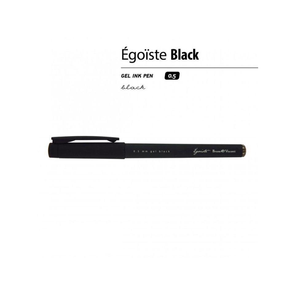 Ручка "Egoiste.BLACK" гелевая в черном корпусе, 0.5мм, черная