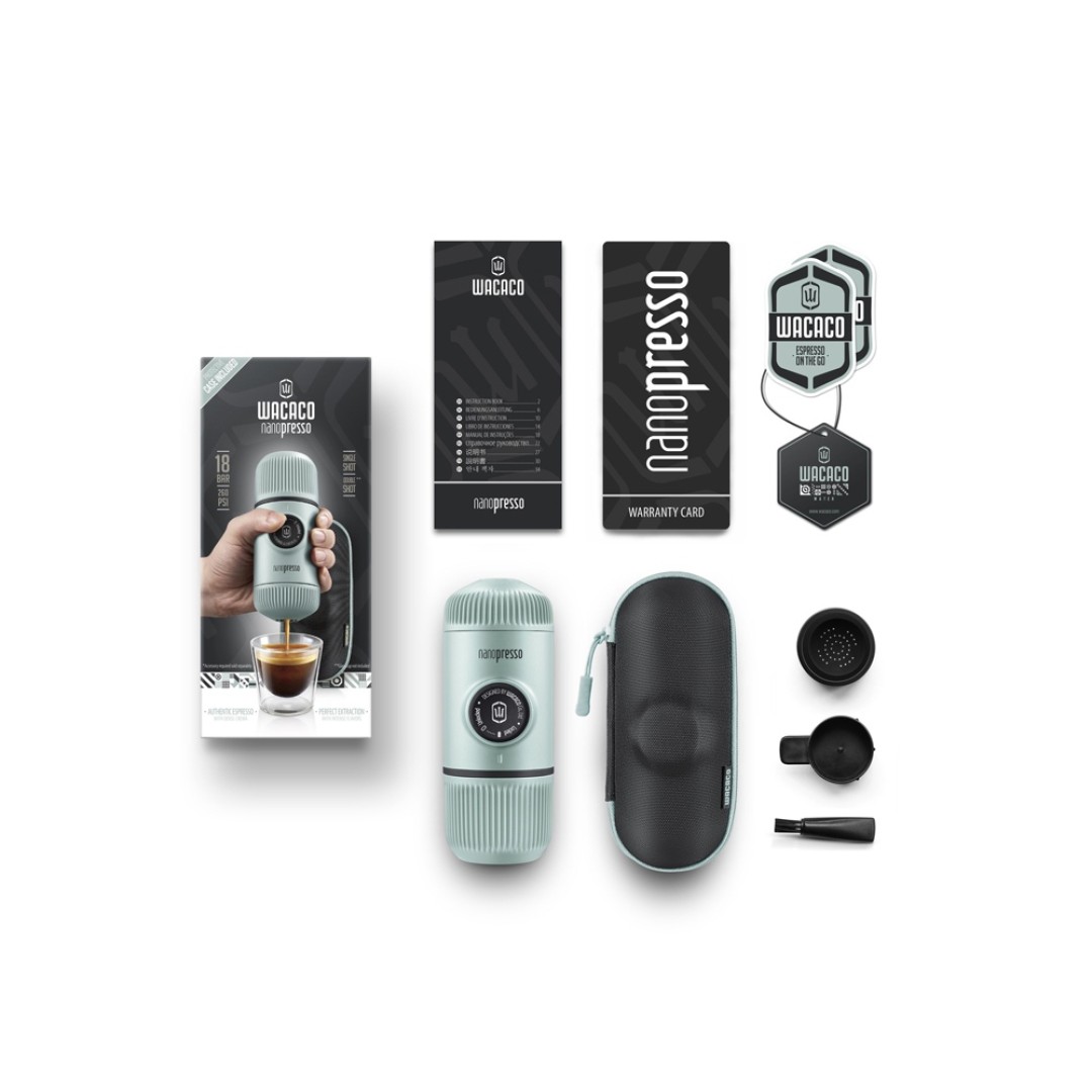 Ручная мини-кофемашина (WACACO Nanopresso) WCCRTCBL (Ручная мини-кофемашина цв. Arctic Blue)