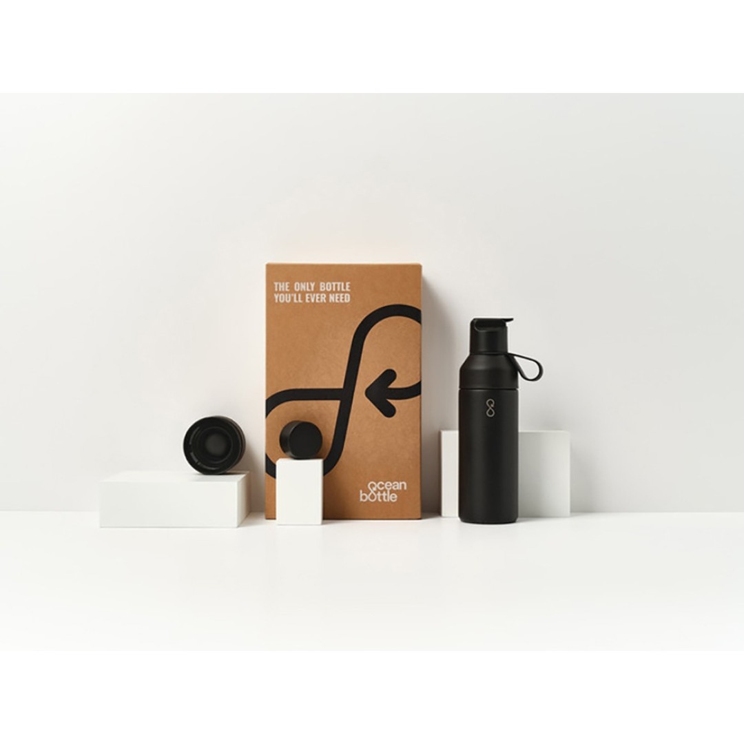 Подарочный набор Ocean Bottle 3-в-1 объемом 500 мл - Obsidian Black