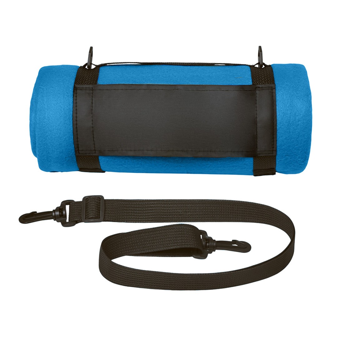 Плед «Нежность» с плечевым ремнем, синий