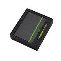 Подарочный набор «Jacque» 2.0. с ручкой и блокнотом, зеленое яблоко