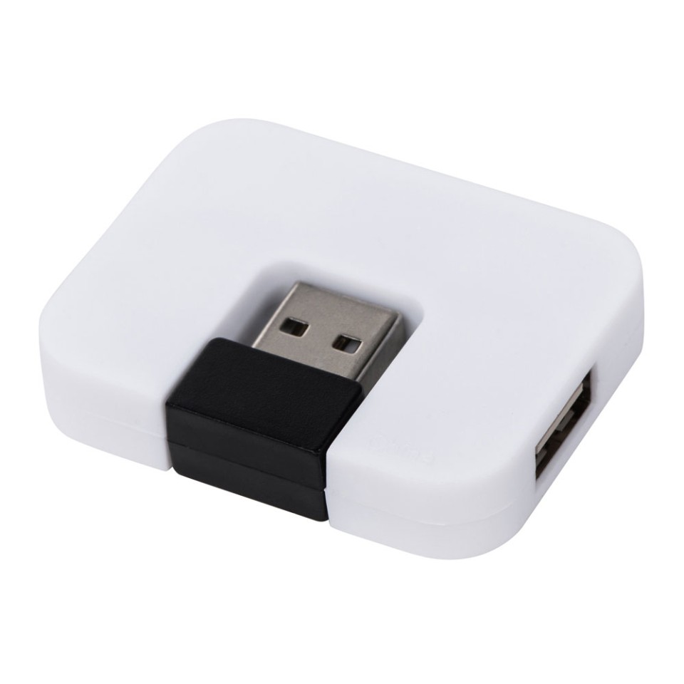 USB Hub "Gaia" на 4 порта, белый