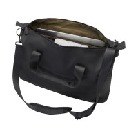 Спортивная сумка для ноутбука с диагональю экрана 15,6 дюйма Turner, изготовленная из переработанных материалов согласно стандарту GRS - сплошной черный