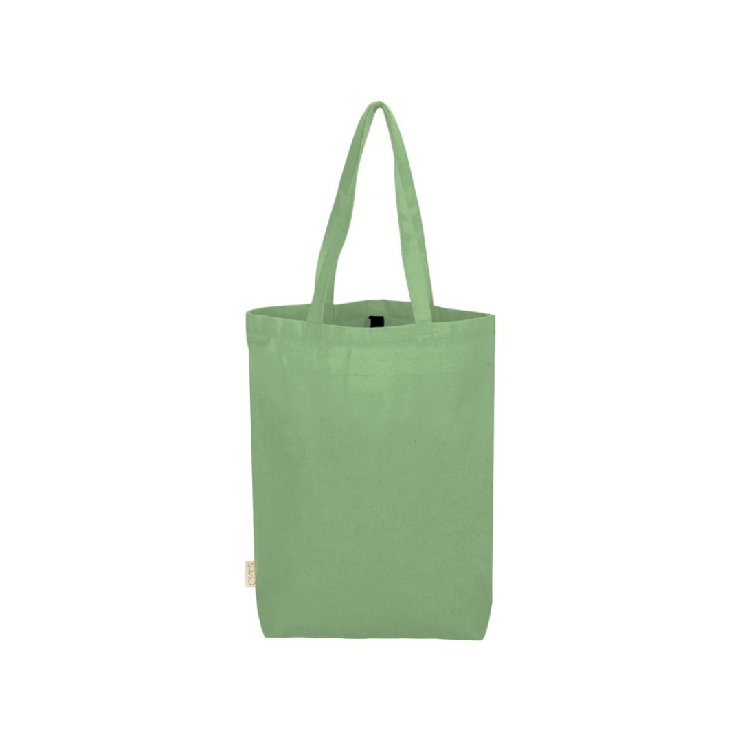 Сумка Fixy из переработанного хлопка с фиксирующей эластичной лентой, зеленое яблоко