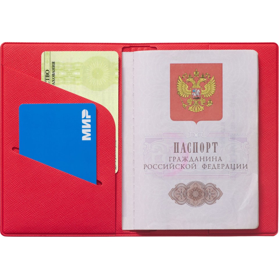 Обложка для паспорта "Favor", красная