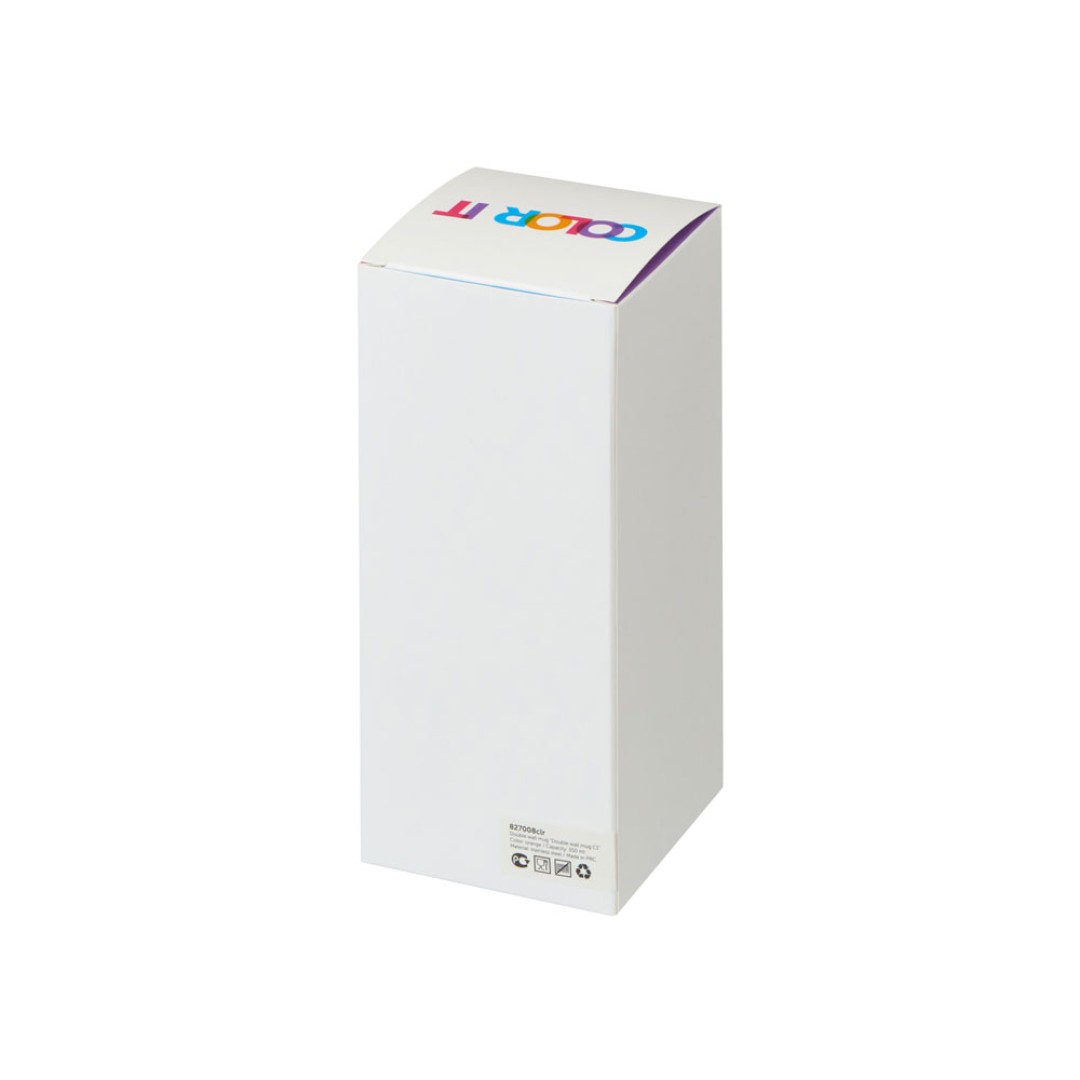 Термокружка "Double wall mug C1", soft touch, 350 мл, оранжевый