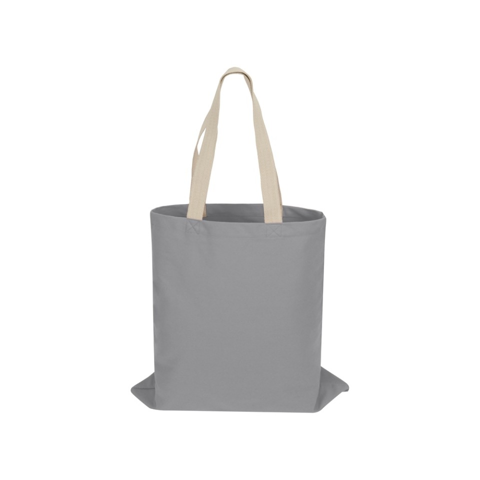 Сумка для шопинга Steady из хлопка с парусиновыми ручками, 260 г/м2, серый