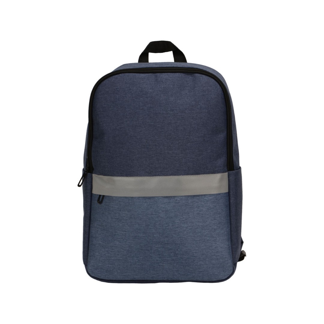 Рюкзак Merit со светоотражающей полосой и отделением для ноутбука 15.6'', синий/светло-синий