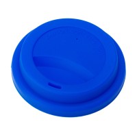 Стакан с силиконовой крышкой "Cafe", темно-синий