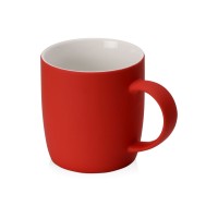 Кружка с покрытием soft-touch "Dalgona", красный