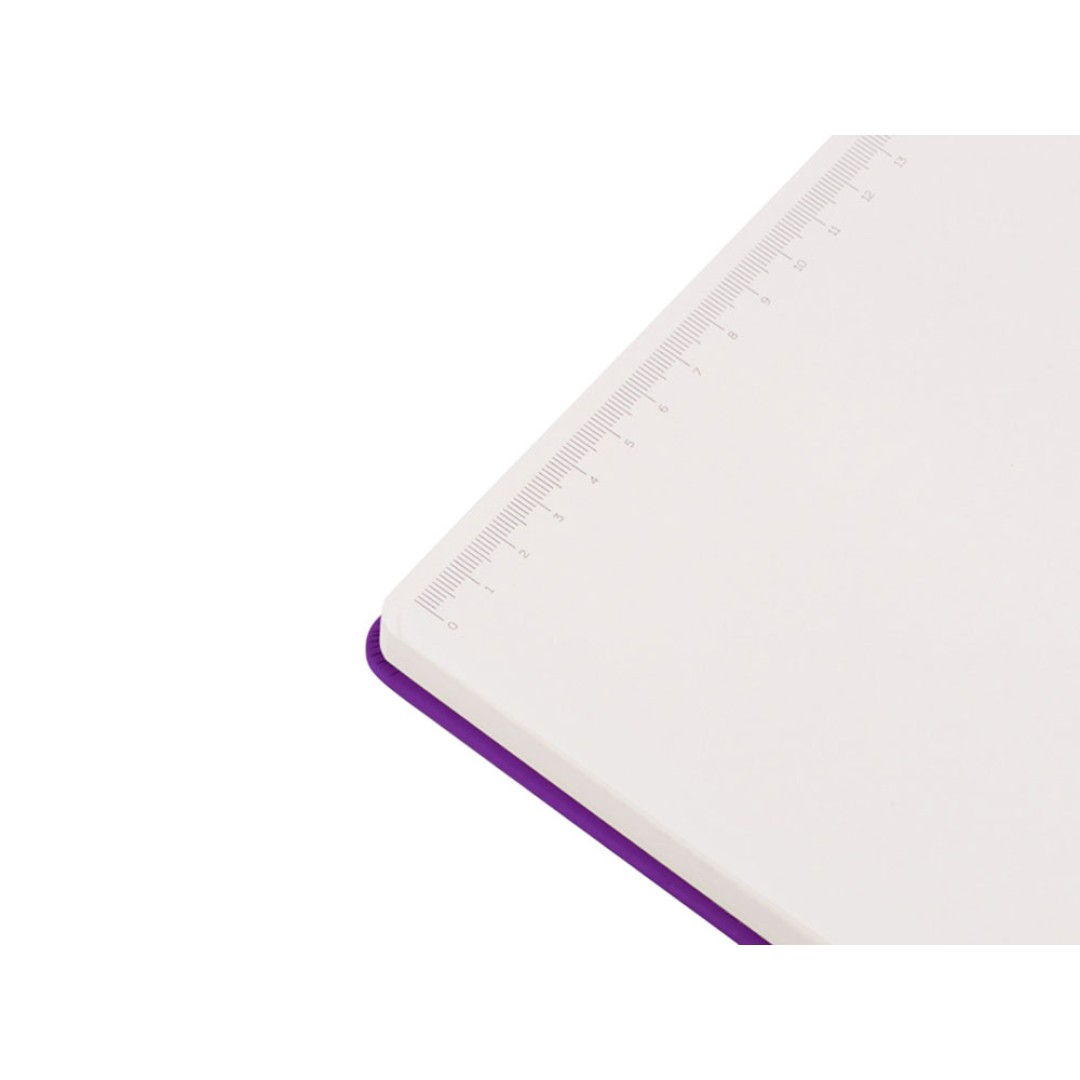 Бизнес-блокнот C2 софт-тач, твердая обложка, 128 листов, фиолетовый