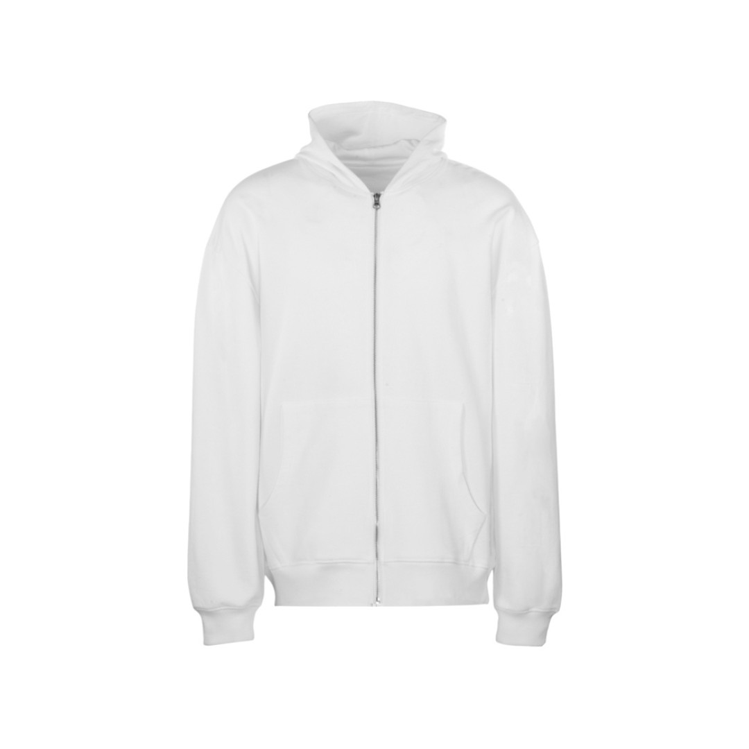 Толстовка оверсайз с капюшоном на молнии «Monaco», белый