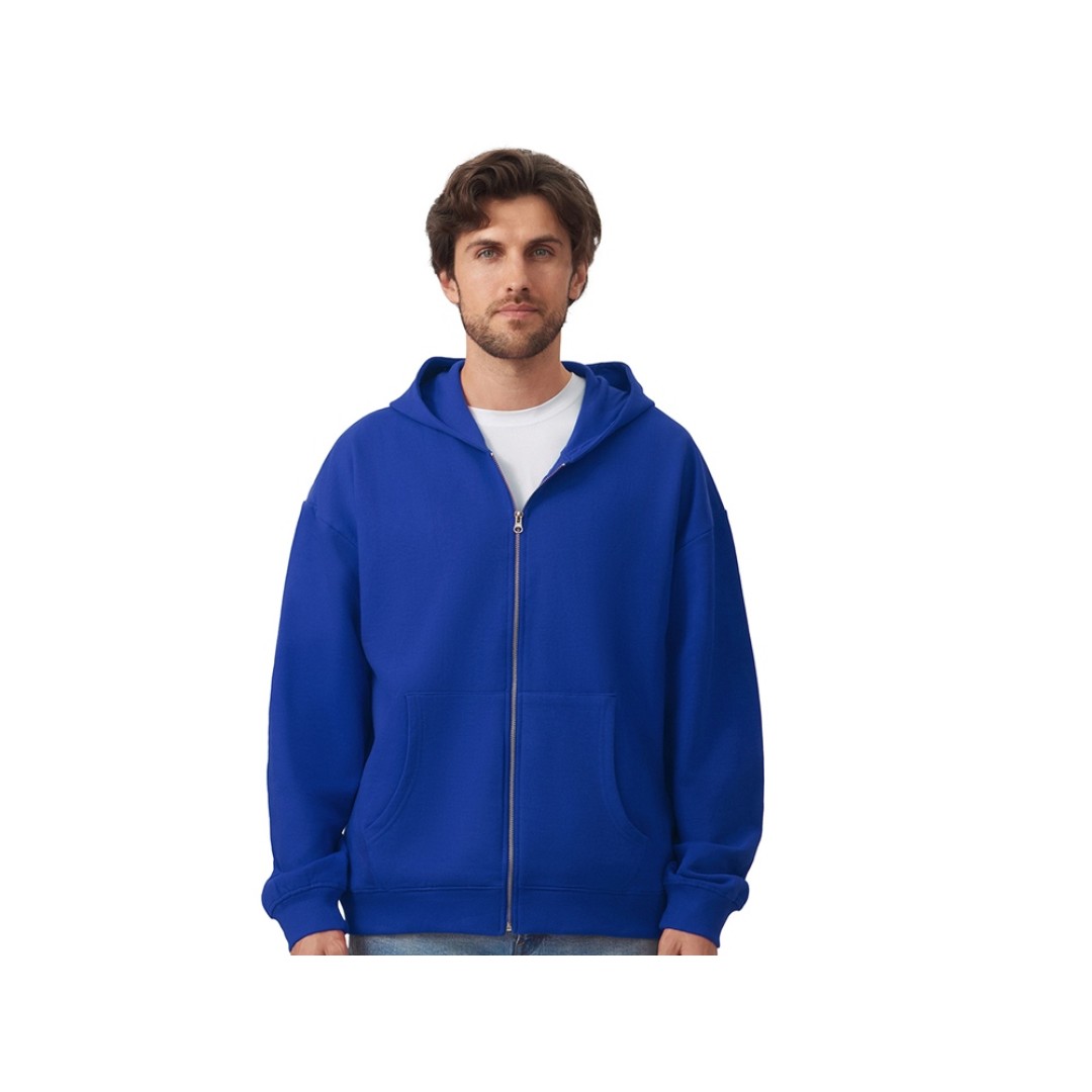 Толстовка оверсайз с капюшоном на молнии «Monaco», синий классический