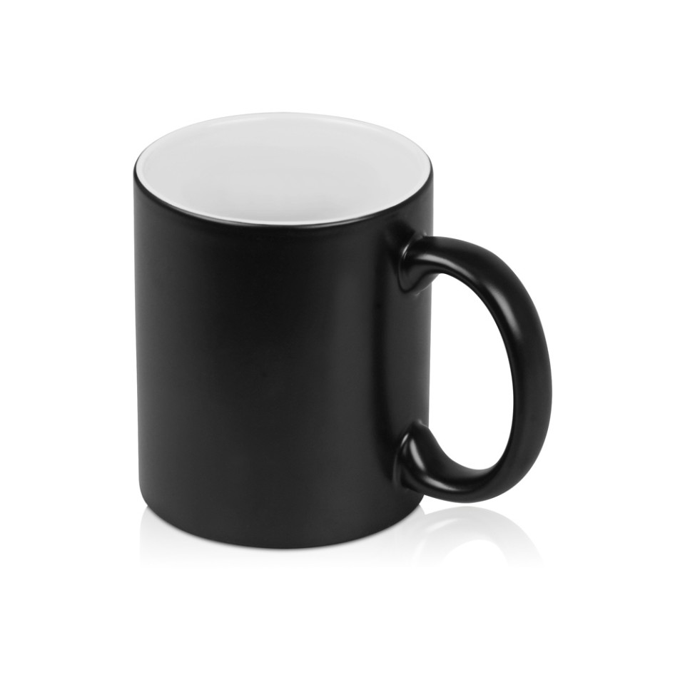 Кружка с покрытием для гравировки «Subcolor BLK», черный/белый (Р)