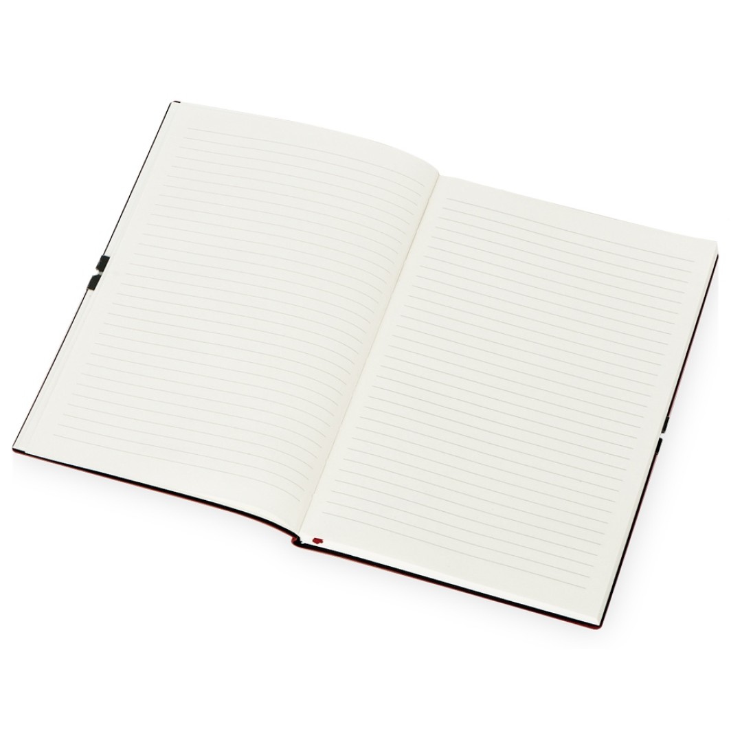 Блокнот "Horizon" с горизонтальной резинкой, гибкая обложка, 80 листов, красный