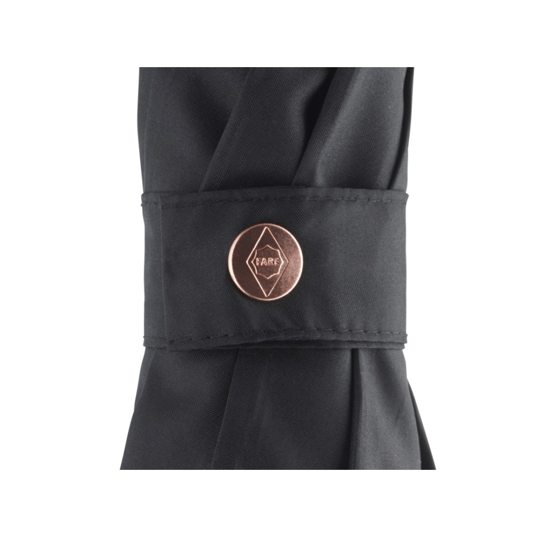 Зонт-трость 7399 Alugolf полуавтомат, черный/медный