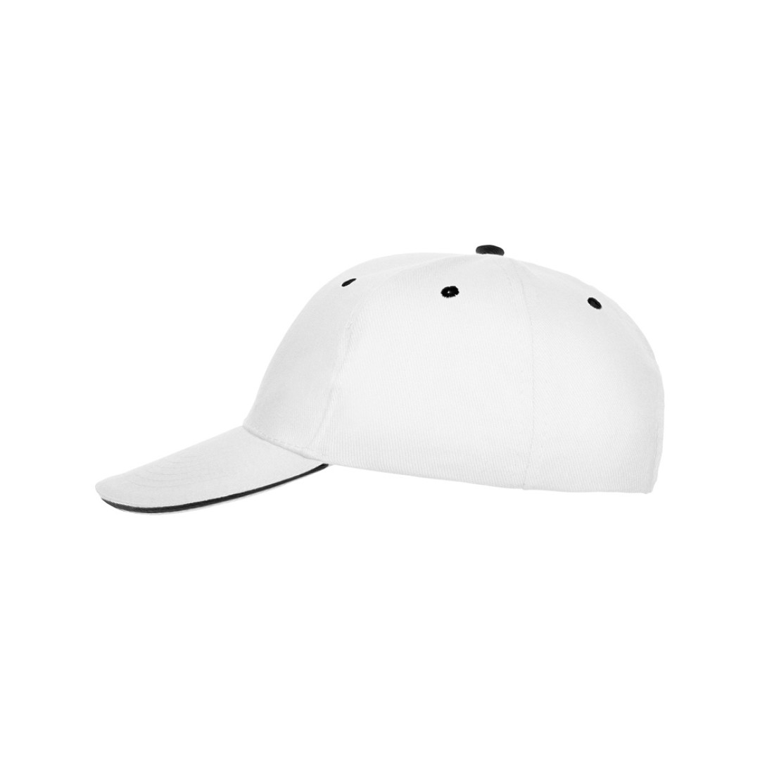 Бейсболка "Panel" унисекс, белый/черный