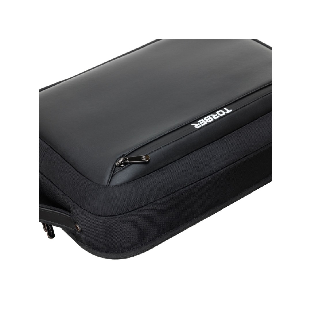 Рюкзак TORBER VOYAGE с отделением для ноутбука 15,6'', черный, нейлон/микрофибра, 30x12x42 см, 14л