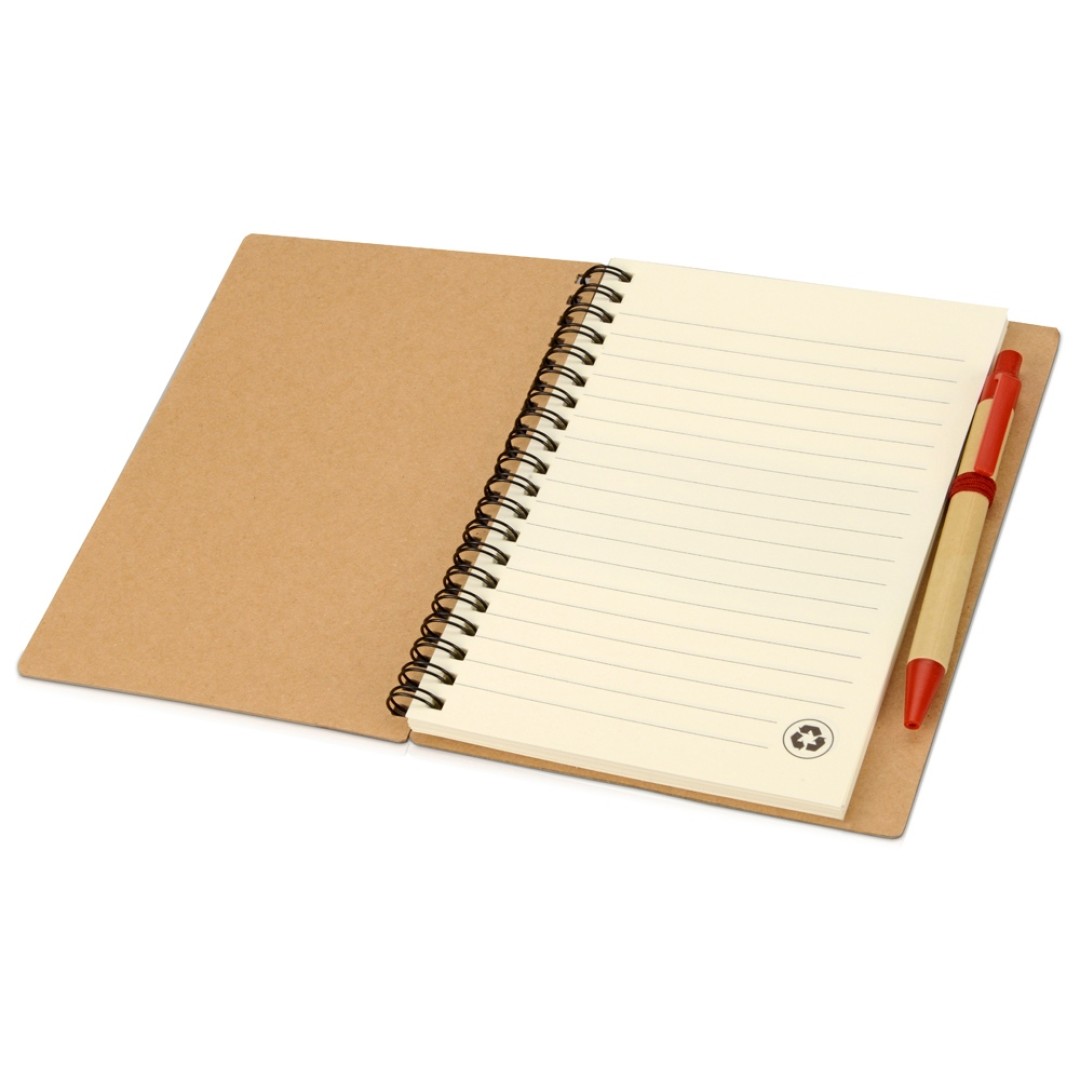 Блокнот "Helly" с ручкой, красный