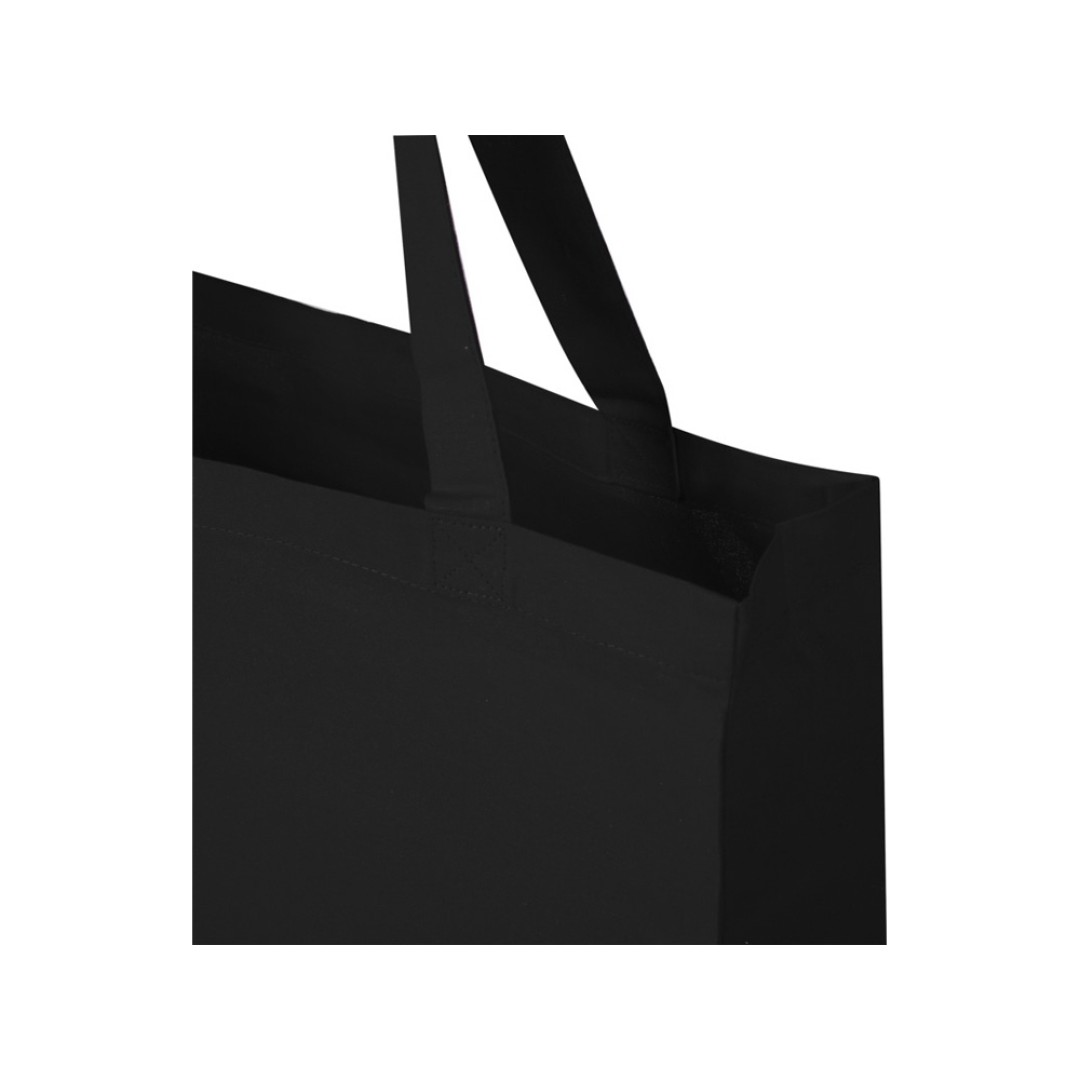 Madras эко- сумка с ластовицей из переработанного хлопка, сертифицированного согласно GRS, плотностью 140 г/м2 - сплошной черный