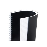 Блокнот на пружине в пластиковой обложке А5, черный