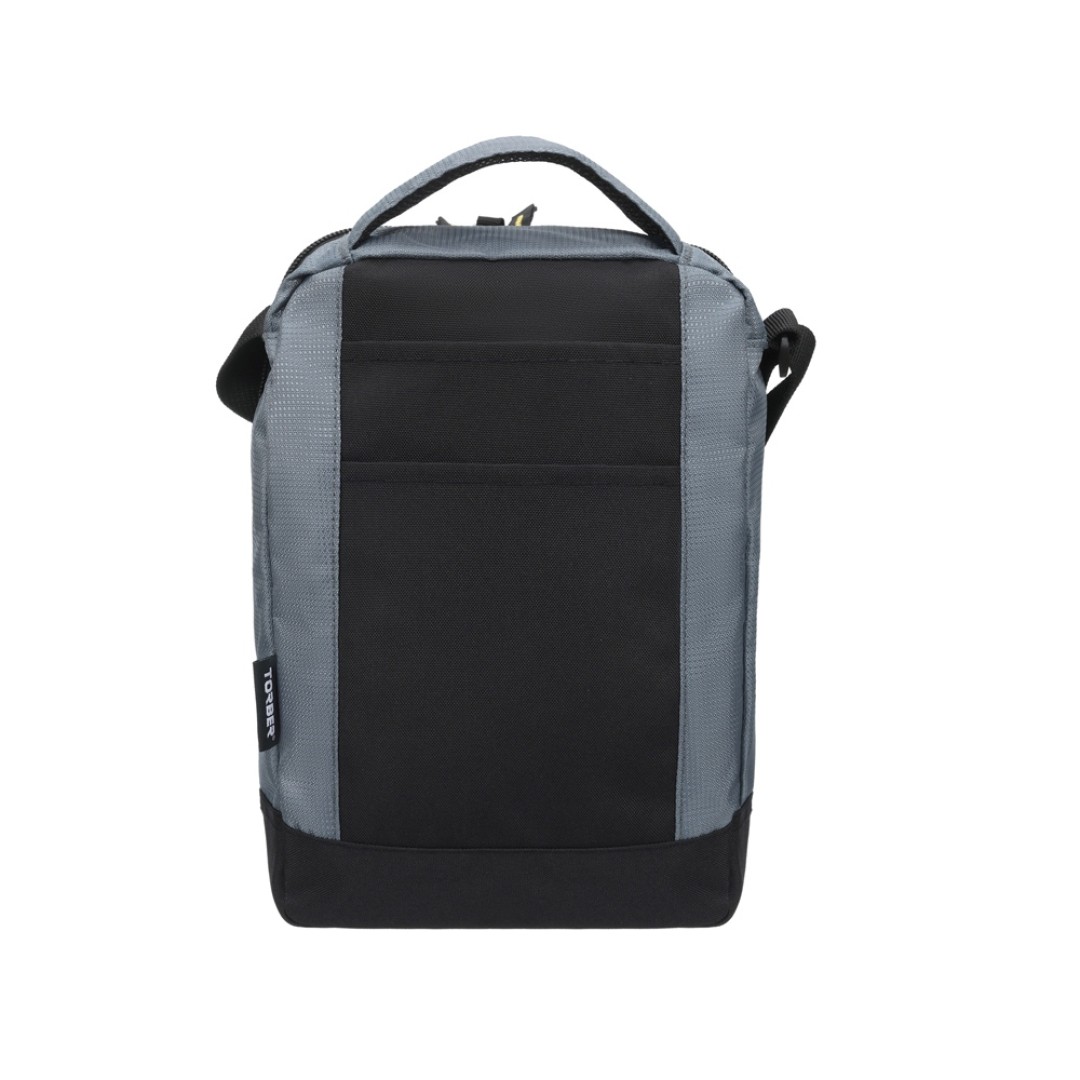 Сумка-планшет TORBER, черный/серый, полиэстер/добби, 22х10х29 см