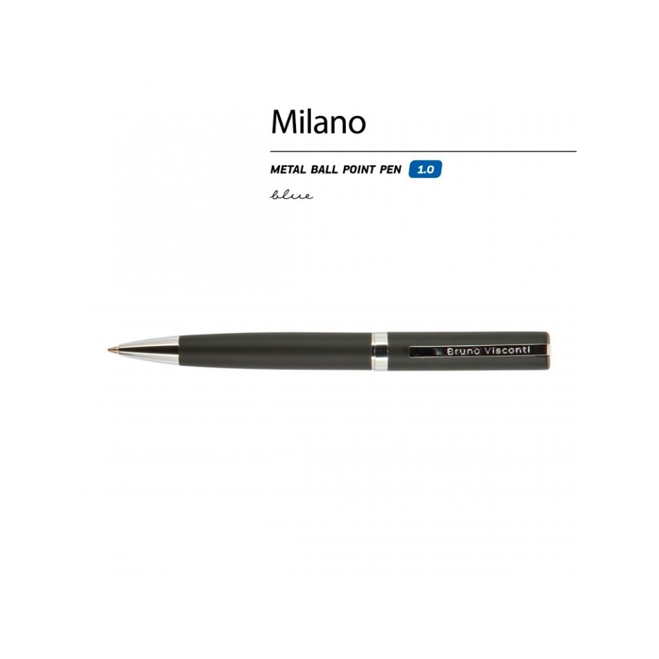 Ручка шариковая автоматическая BrunoVisconti® "MILANO" цвет корпуса черный, 1 мм
