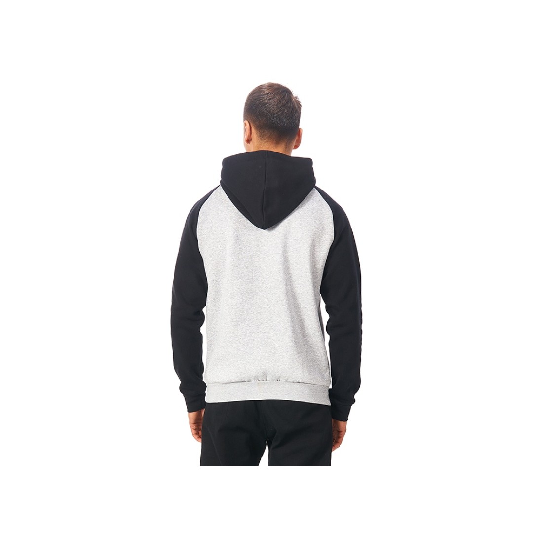Толстовка с капюшоном «Dublin» мужская, черный/серый меланж