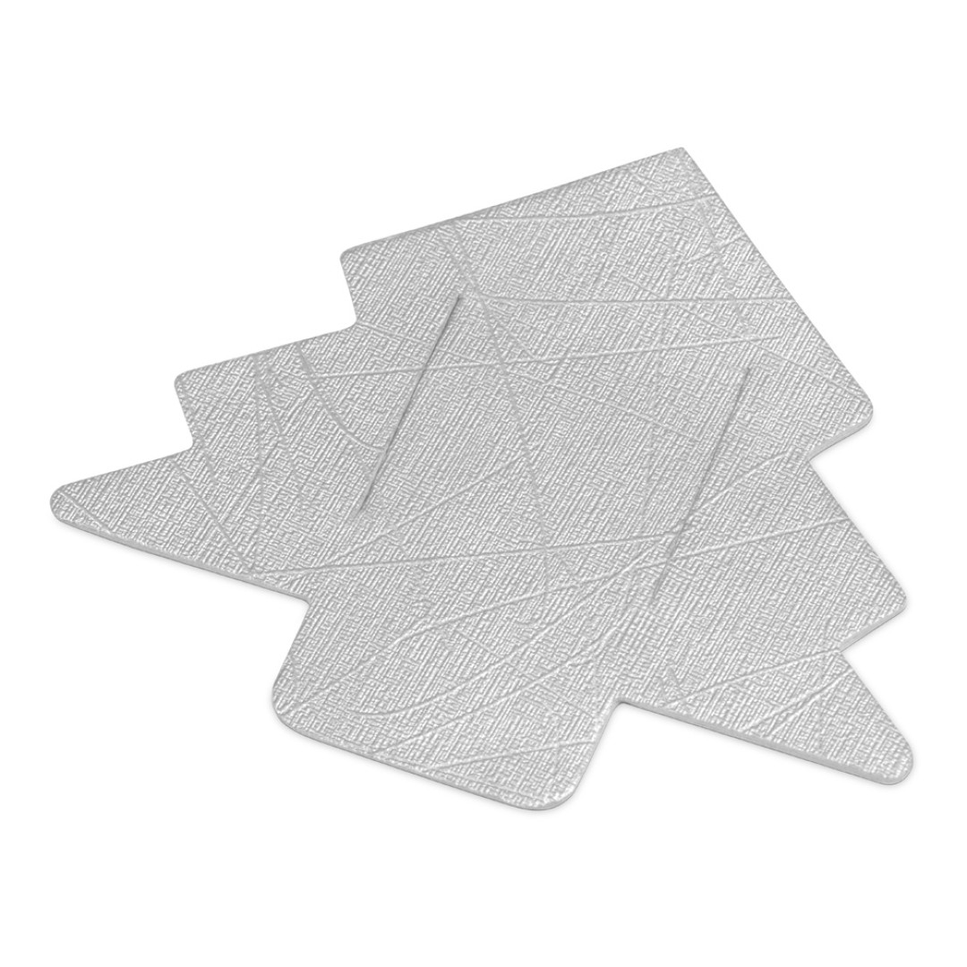 Новогодняя бирка для пледов "Елочка", серебристый