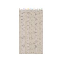 Набор цветных карандашей из "газетной бумаги" в тубе "News", 12шт.