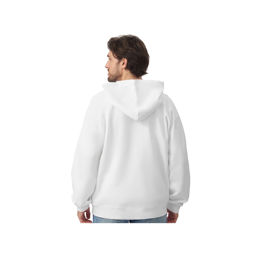 Толстовка оверсайз с капюшоном на молнии «Monaco», белый