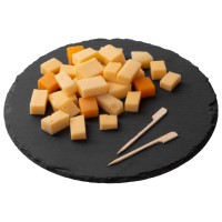 Круглая доска Moon для закусок, сланцевая 25 см