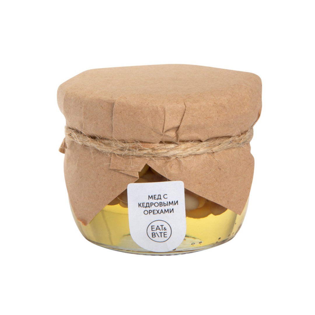 Сувенирный набор "Мед с кедровыми орешками" 120 гр