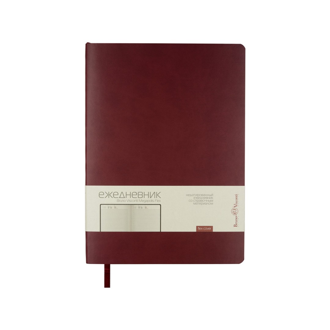 Ежедневник недатированный B5 "Megapolis Flex" (бордовый)
