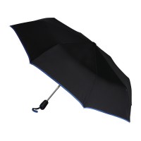 Зонт складной "Уоки", черный/синий (Р)