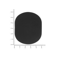 ПАТЧ ОВАЛ soft-touch (чёрный) 6,0 х 5,0 см