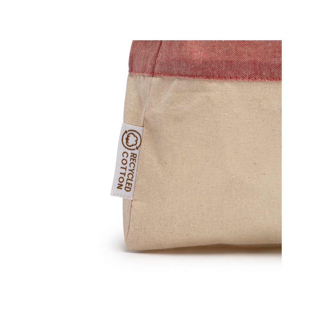 Сумка INCA из переработанного хлопка, натуральный/красный