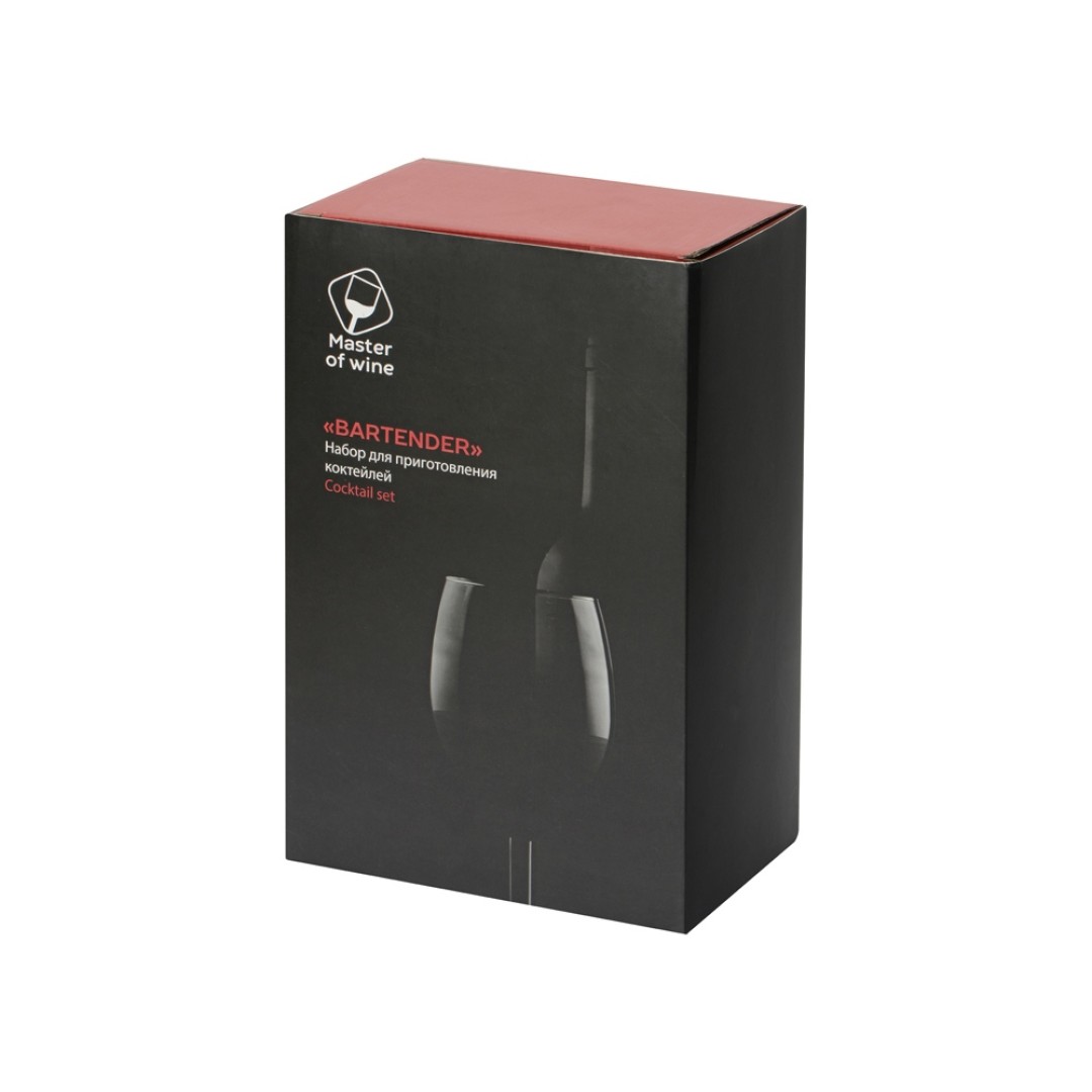 Набор "Bartender" для приготовления коктейлей на бамбуковой подставке