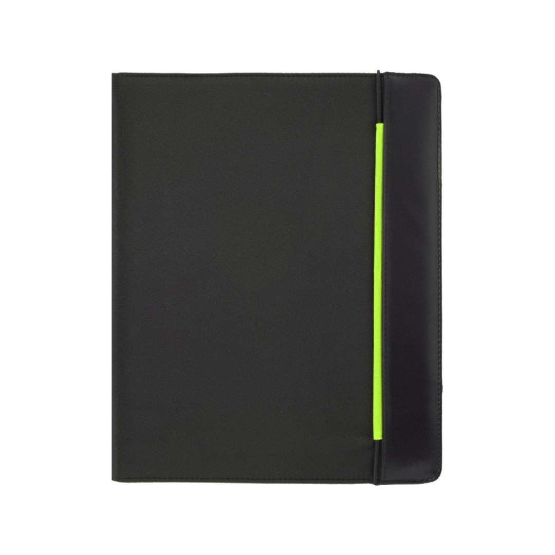 Папка для документов «Делос», черный/зеленое яблоко