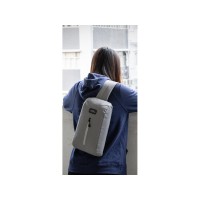 Сумка-слинг «Nomad» на одно плечо из водостойкого переработанного пластика, серый