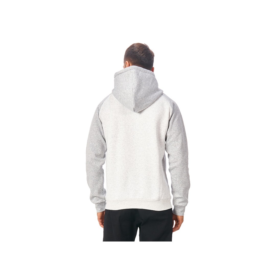 Толстовка с капюшоном «Dublin» мужская, серый меланж/белый меланж