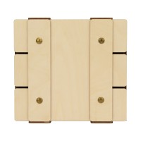 Деревянная подарочная коробка с крышкой "Ларчик" на бечевке