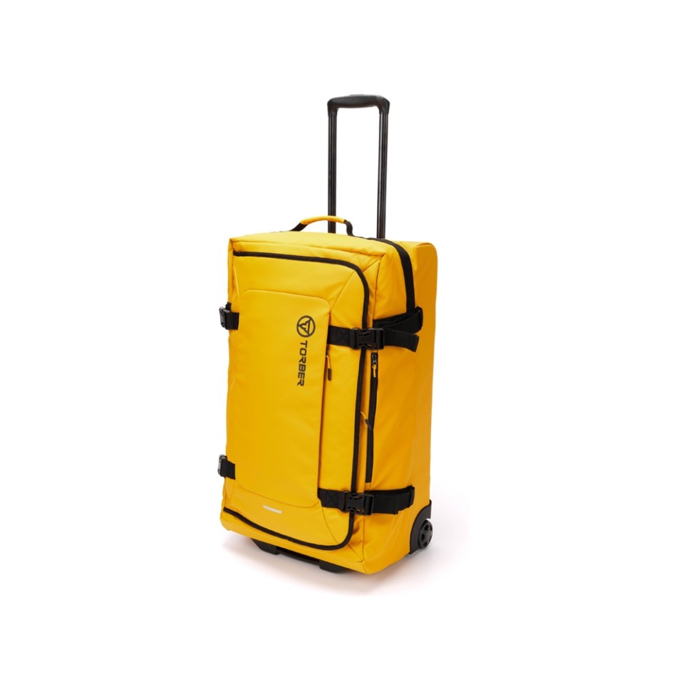 Сумка на колесах TORBER MOBI, желтый, полиэстер 900D с PU покрытием, 70 х 41 х 28,5 см, 81 л