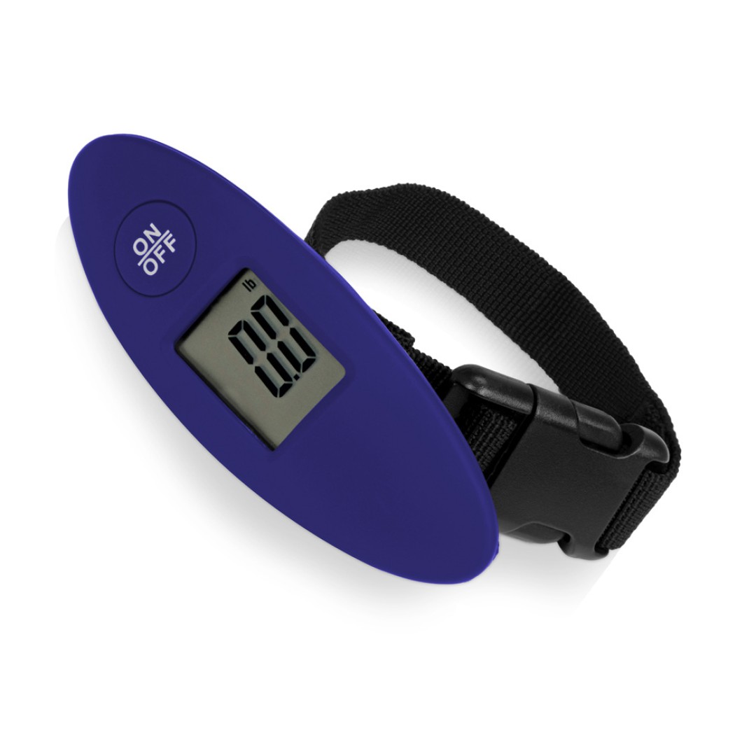 Багажные весы с покрытием soft touch «Gravity», синий