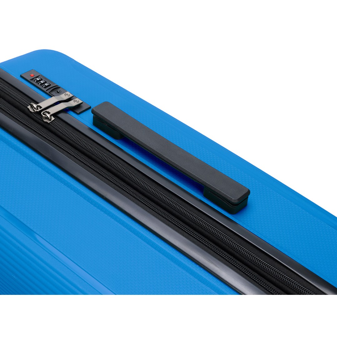 Чемодан TORBER В Отпуск, ярко-синий, полипропилен, 65,5 х 43,5 х 26 см, 62 л