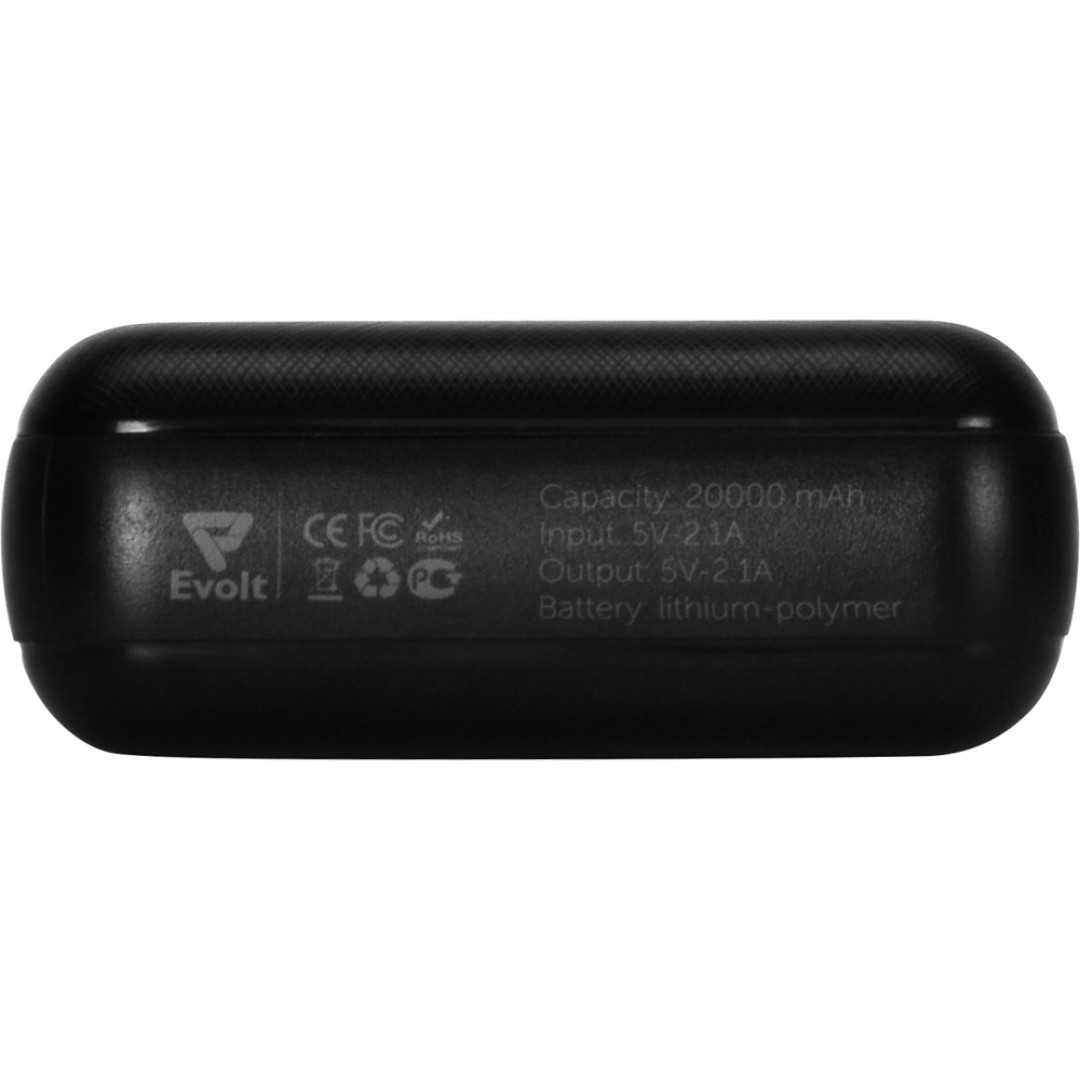 Портативное зарядное устройство "Elec", 20000 mAh, черный