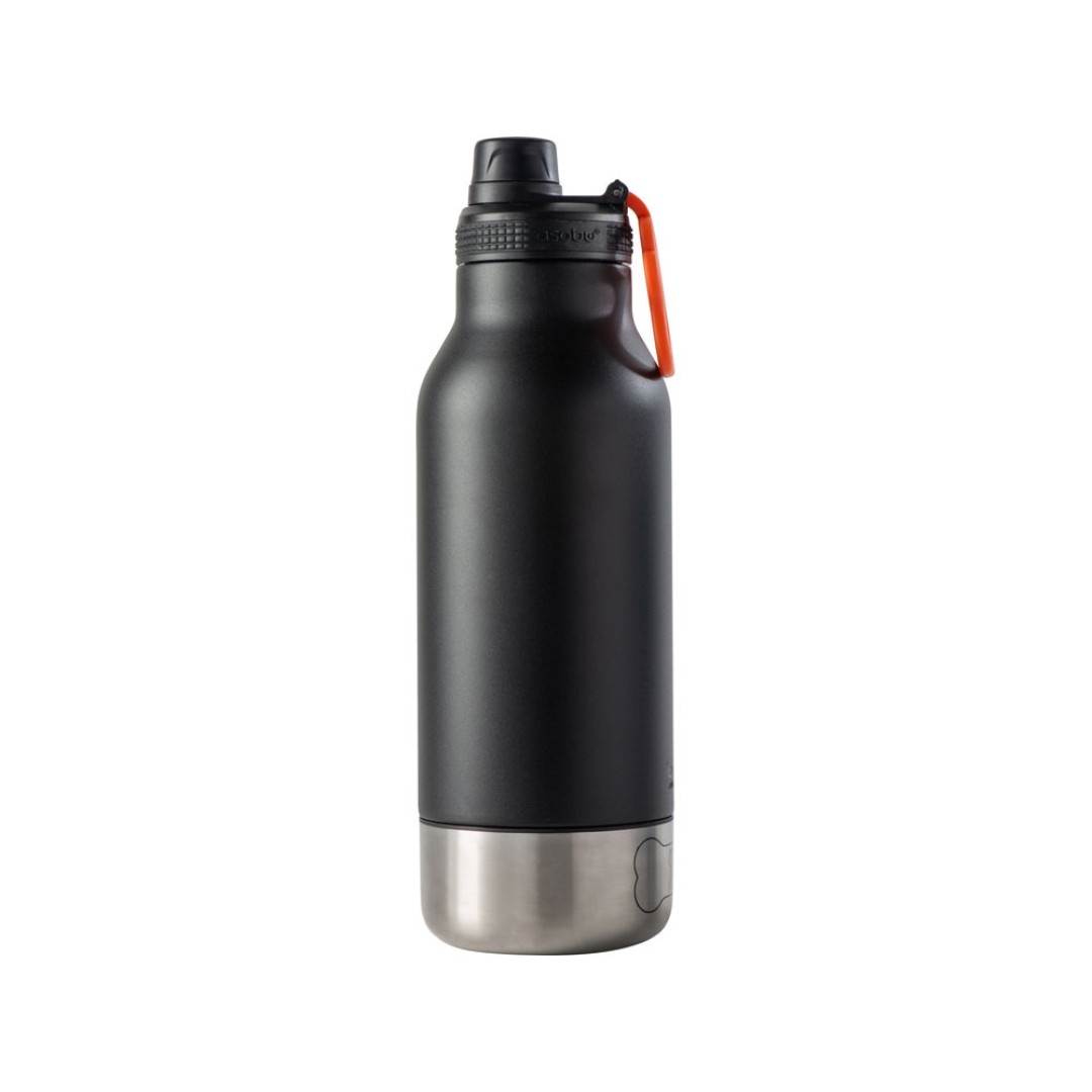 Вакуумный термос «Buddy» 3-в-1 со съемными мисками для питомцев, 1000 мл, черный